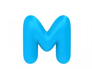 만화 글꼴 3D 모델