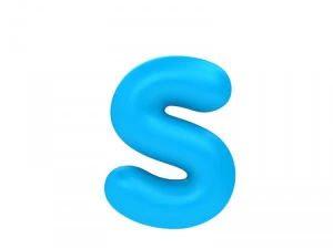 만화 글꼴 3D 모델