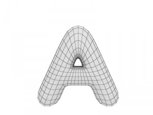 만화 글꼴 3D 모델