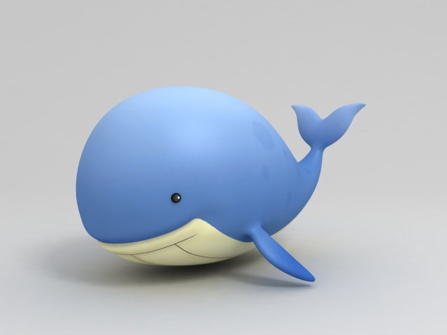 cartoon whale 3D-Modell .c4d .max .obj .3ds .fbx .stl .blend 