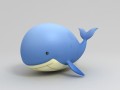 Cartoon Whale 3D Model