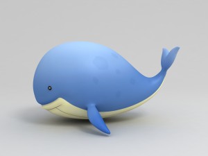 cartoon whale 3D-Modell