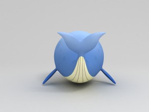 cartoon whale 3D-Modell