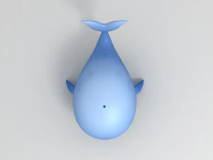 cartoon whale 3D Model