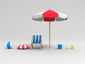 beach props pack 3D 모델