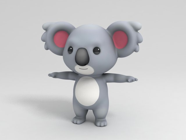 koala Modelo 3D .c4d .max .obj .3ds .fbx .stl .blend 