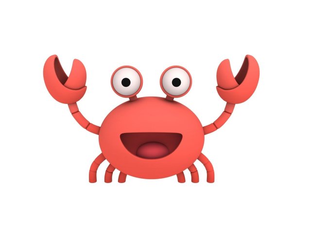 crab 3D Модель .c4d .max .obj .3ds .fbx .stl .blend 