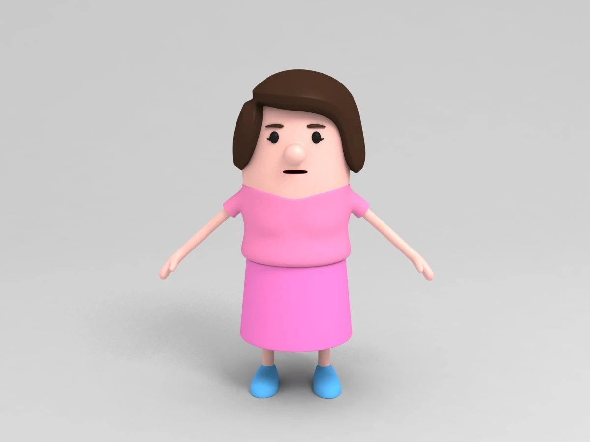 mom character 3D Model .c4d .max .obj .3ds .fbx .stl .blend