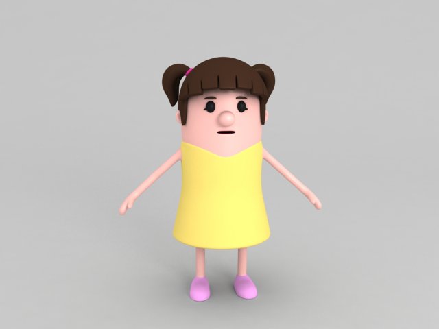 daughter character Modelo 3D .c4d .max .obj .3ds .fbx .stl .blend 