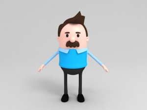 3d dad character model 3D मॉडल