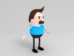 3d dad character model 3D Model