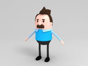 3d dad character model 3D Model