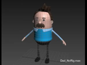3d dad character model 3D Model