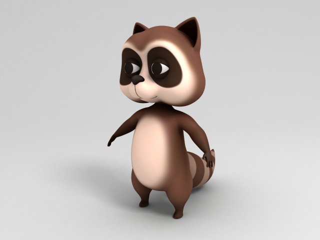 raccoon Modelo 3D .c4d .max .obj .3ds .fbx .stl .blend