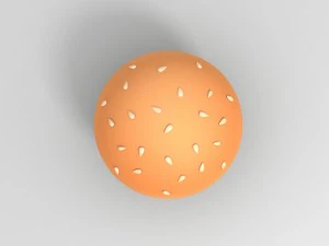 hamburger de dessin anim&eacute; Modèle 3D