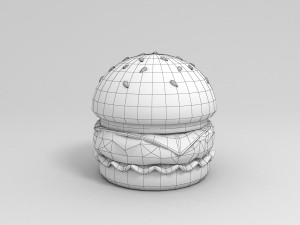 cartoon burger 3Dモデル