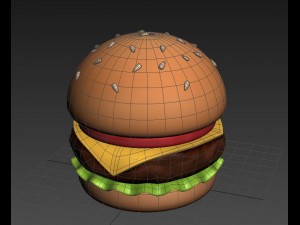 cartoon burger 3Dモデル