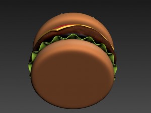 cartoon burger 3Dモデル