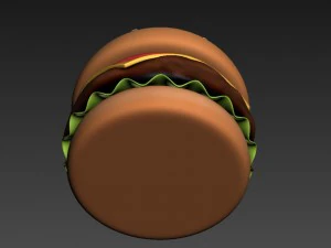 hamburger de dessin anim&eacute; Modèle 3D