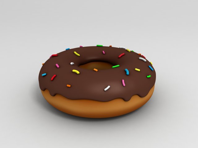 donut 3D Модель .c4d .max .obj .3ds .fbx .stl .blend 