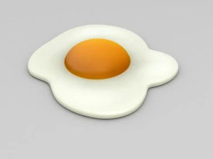 fried egg 3d 3D Model