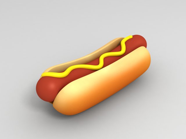 hotdog model Modello 3D .c4d .max .obj .3ds .fbx .stl .blend 