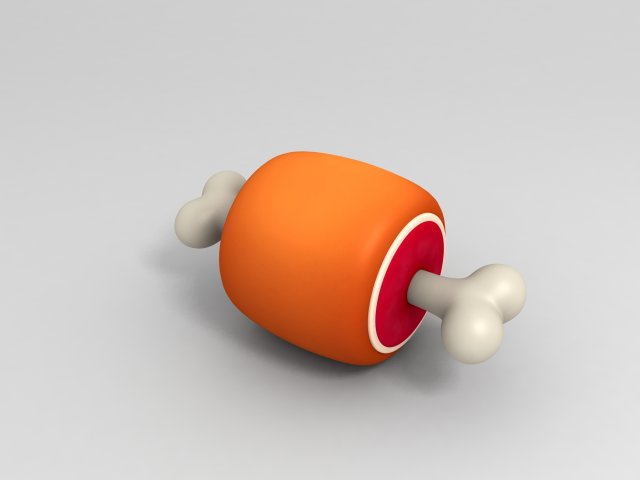 cartoon ham Modèle 3D .c4d .max .obj .3ds .fbx .stl .blend 
