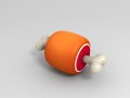 cartoon ham 3D Model