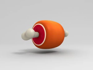 cartoon ham 3D Model