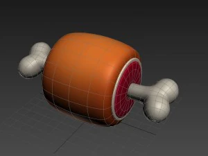 cartoon ham 3D Model