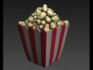 3d popcorn 3D Модель