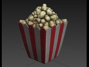 3d popcorn 3D Модель