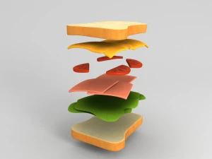 3d sandwich 3D Model