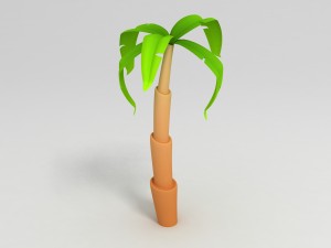 3d cartoon palm model 3D मॉडल