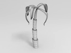 3d cartoon palm model 3D Model