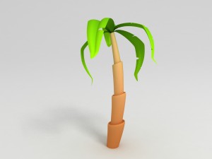 3d cartoon palm model 3D 모델