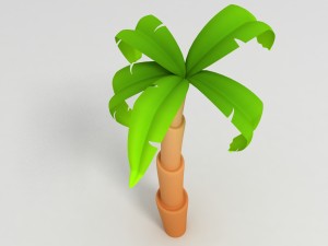 3d cartoon palm model 3D 모델