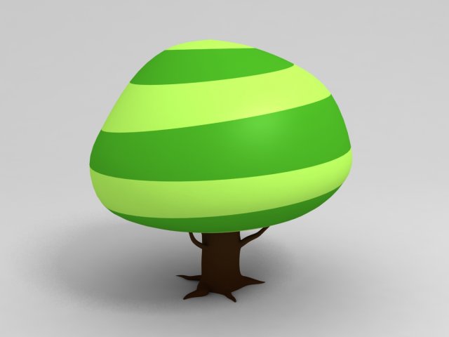 cartoon big tree Model 3D .c4d .max .obj .3ds .fbx .stl .blend 