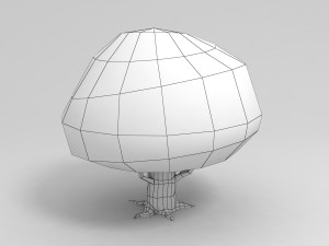 cartoon big tree Model 3D