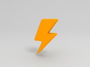 thunder symbol 3D मॉडल