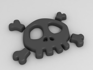 skull symbol 3D मॉडल