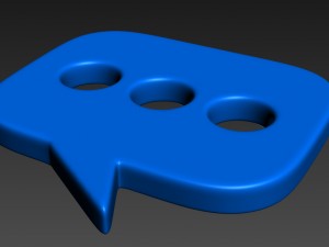 3d message symbol Modelo 3D