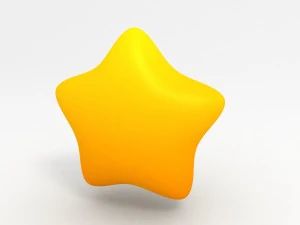 estrela redonda Modelo 3D