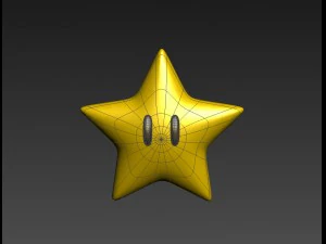 3d mario star model 3D Model