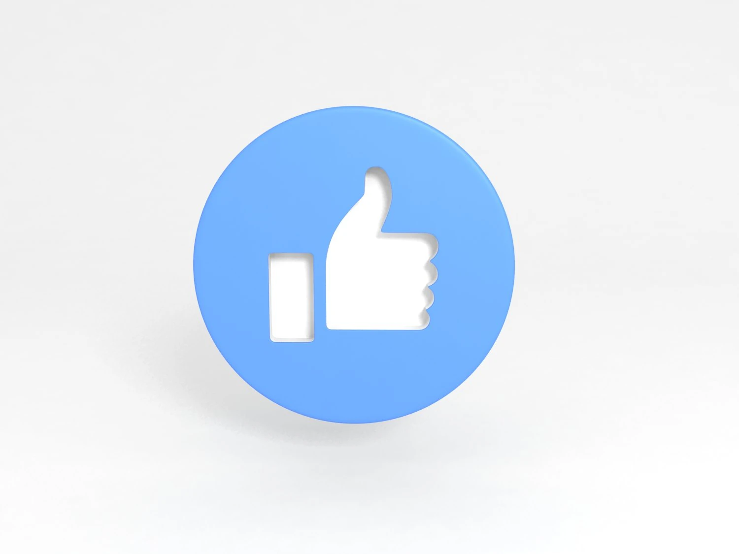 Facebook mi piace Modello 3D .c4d .max .obj .3ds .fbx .stl .blend 