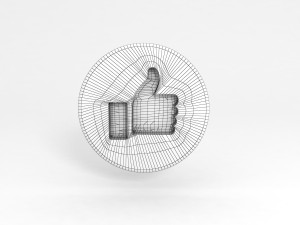 facebook like 3D 模型