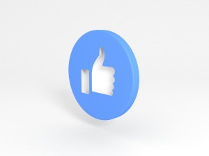 facebook like 3D 模型
