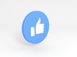 facebook like 3D 模型
