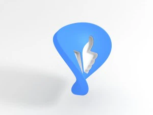 Facebook mi piace Modello 3D