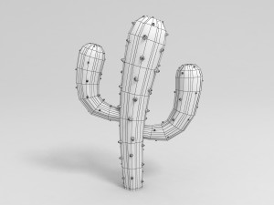 cartoon cactus 3Dモデル